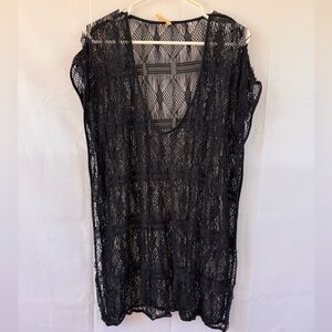 Victoria Secret Black Lace Swim Cover-Up